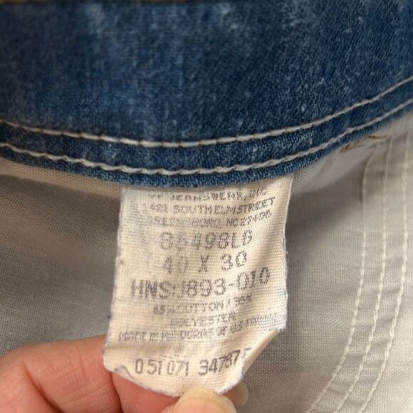 Vintage WRANGLER men’s jeans 40x30 light blue straight leg - Picture 6 of 7